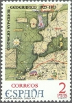 Sellos de Europa - Espa�a -  ESPAÑA 1974 2172 Sello Nuevo L Aniversario del Consejo Superior Geográfico Carta Nautica