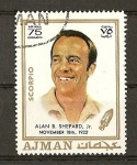 Stamps : Asia : United_Arab_Emirates :  Astronautas.Alan Shepard Jr.