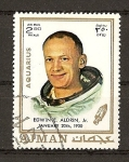 Sellos de Asia - Emiratos �rabes Unidos -  Astronautas.Edwine Aldrin.