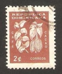 Stamps Dominican Republic -  flora, cafe y cacao