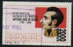 Stamps : America : Ecuador :  Bicentenario Nacimiento de A. José  de Sucre