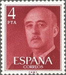 Stamps Spain -  ESPAÑA 1974 2225 Sello Nuevo General Franco 4pts Spain c/señal charnela