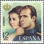 Sellos de Europa - Espa�a -  ESPAÑA 1975 2305 Sello Nuevo Reyes de España D. Juan Carlos y Dª Sofia Yvert1951 c/señal Charnela