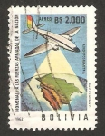 Stamps Bolivia -  homenaje a las fuerzas armadas de la nacion (aerofotogrametria)