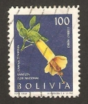 Sellos del Mundo : America : Bolivia : flora, cantua buxifolia