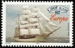 Stamps : Europe : France :  Barcos - Buque escuela Europa  - Holanda