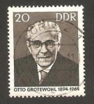 Stamps Germany -  presidente otto grotewohl, anivº de su muerte