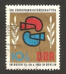 Stamps Germany -  16 campeonatos europeos de boxeo, en berlin este