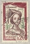 Stamps France -  Marie Champmeslé (1642-1698)