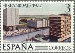 Stamps Spain -  ESPAÑA 1977 2440 Sello Nuevo Serie Hispanidad. Guatemala Centro de la Ciudad