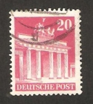 Stamps Germany -  52 A - Puerta de Brandebourg en Berlin