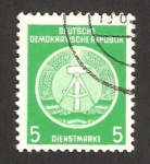 Stamps Germany -  1 - blasón de R.D.A.