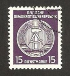 Stamps Germany -  21 - blasón de R.D.A.