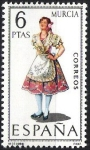Stamps Spain -  Trajes típicos españoles. Murcia.