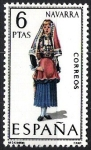 Stamps Spain -  Trajes típicos españoles. Navarra.