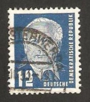 Stamps Germany -  presidente w. pieck