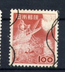 Stamps Japan -  Pesca con ave marina