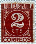 Stamps Spain -  Cifras y personajes República