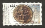 Stamps Germany -  750 anivº de la feria de Francfort, moneda de frederic II y hall de la feria
