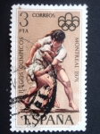 Stamps : Europe : Spain :  JUEGOS OLIMPICOS MONTREAL 1976 LUCHA CANARIA