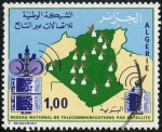 Stamps Algeria -  Mapa