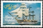 Stamps Europe - France -  Barcos - Buque escuela Americo Vespucio - Italia
