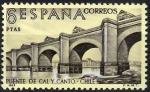 Sellos de Europa - Espa�a -  Puente de Cal y Canto sobre el río Mapocho.