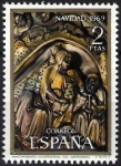Sellos de Europa - Espa�a -  Navidad 1969. Nacimiento, retablo de la Catedral de Gerona.