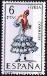 Stamps Spain -  Trajes típicos españoles. Sevilla.