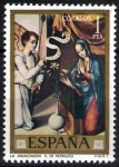 Stamps Spain -  Dia del Sello. Luis de Morales(El Divino).La Anunciación.