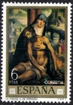 Stamps Spain -  Dia del Sello. Luis de Morales(El Divino). La Piedad.