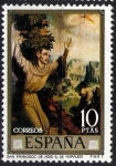 Stamps Spain -  Dia del Sello. Luis de Morales(El Divino). San Francisco de Asís.