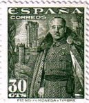 Stamps Spain -  Franco Castillo de la Mota