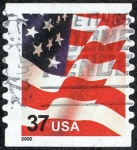 Stamps United States -  Bandera