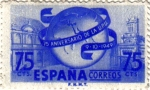 Stamps Spain -  LXXV aniversario de la unión postal universal