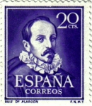 Stamps Spain -  Literato Ruiz de Alarcon