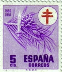 Stamps Spain -  Pro tuberculosos 1950
