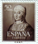 Stamps Spain -  V centenario de Isabel la Catolica