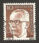 Stamps Germany -  506 - Presidente G. Heinemann