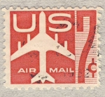 Stamps United States -  The  Jet  Silhouette Air Mail