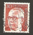 Stamps Germany -  509 - Presidente G. Heinemann