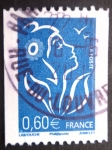 Stamps France -  BUSTO FLOR FRANCE AZUL