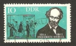 Stamps Germany -  friedrich hebbel, poeta