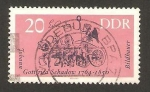 Stamps Germany -  cuadriga de la puerta de brandenbourg en berlin, obra de johann gottfried schadow