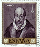 Stamps Spain -  El Greco autorretrato
