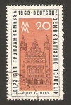 Stamps Germany -  feria de primavera en leipzig, hotel de la villa