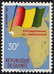 Stamps : Africa : Guinea :  Mapa