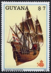 Stamps America - Guyana -  Barcos