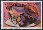 Stamps : America : Guyana :  Pintura