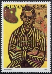 Stamps : America : Guyana :  Pintura